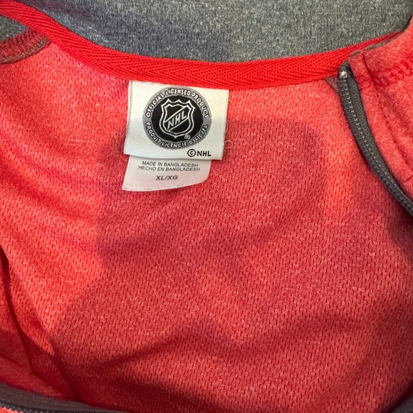 NHL Chicago Blackhawks Pullover 1/4 Zip Up Coral Gray XL/XG Long Sleeve - Picture 8 of 11
